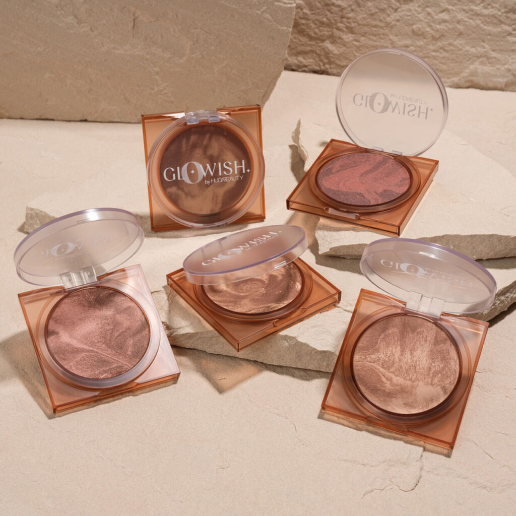 HUDA BEAUTY GloWish Soft Radiance Bronzing Powder Blush Box