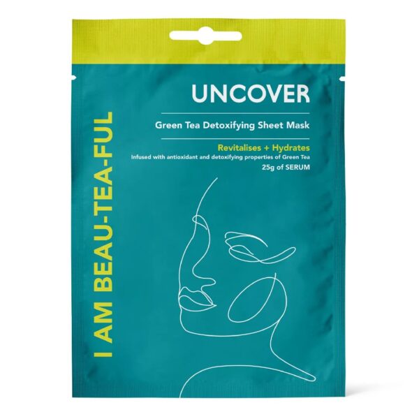 UNCOVER SKINCARE I am Beau-Tea-Ful Green Tea Detoxifying Sheet Mask