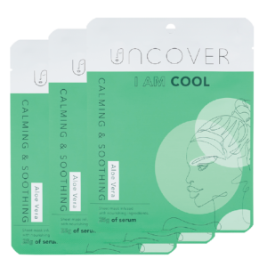 UNCOVER SKINCARE I Am Cool – Aloe Vera Sheet Mask (3pcs)