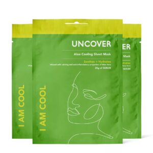 UNCOVER SKINCARE I Am Cool – Aloe Vera Sheet Mask (3pcs)