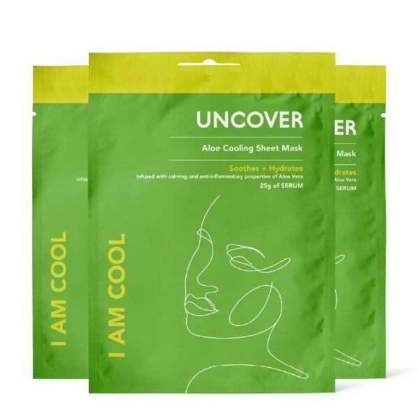 UNCOVER SKINCARE I Am Cool – Aloe Vera Sheet Mask (3pcs)