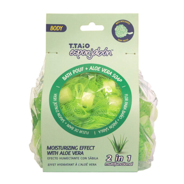 ESPONJABON Bath Pouf + Soap Aloe Vera - Moisturizing Effect