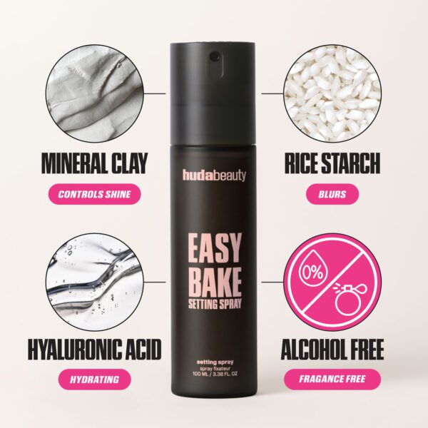 HUDA BEAUTY Easy Bake Setting Spray with 16-Hour Wear - Image 6