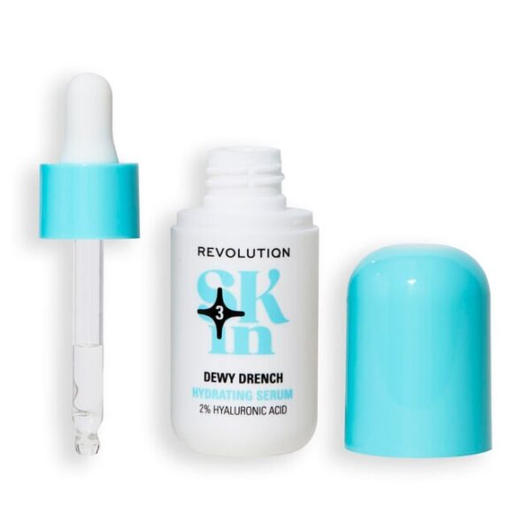REVOLUTION Skin Dewy Drench 2% Hyaluronic Acid Hydrating Serum 30ml - Image 2