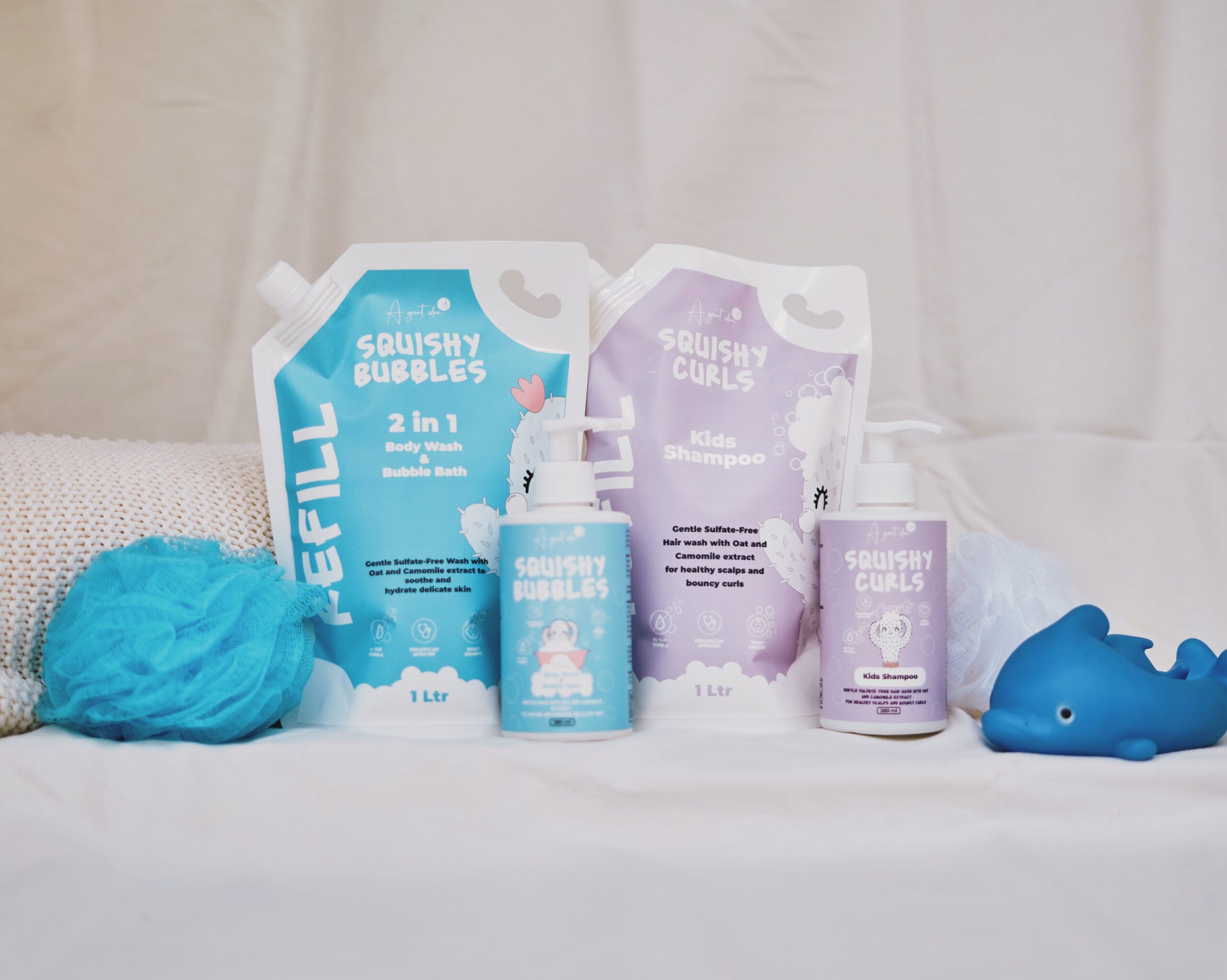 A GREAT IDEA Squishy Kids 1L Shampoo Refill Sachet - Image 3