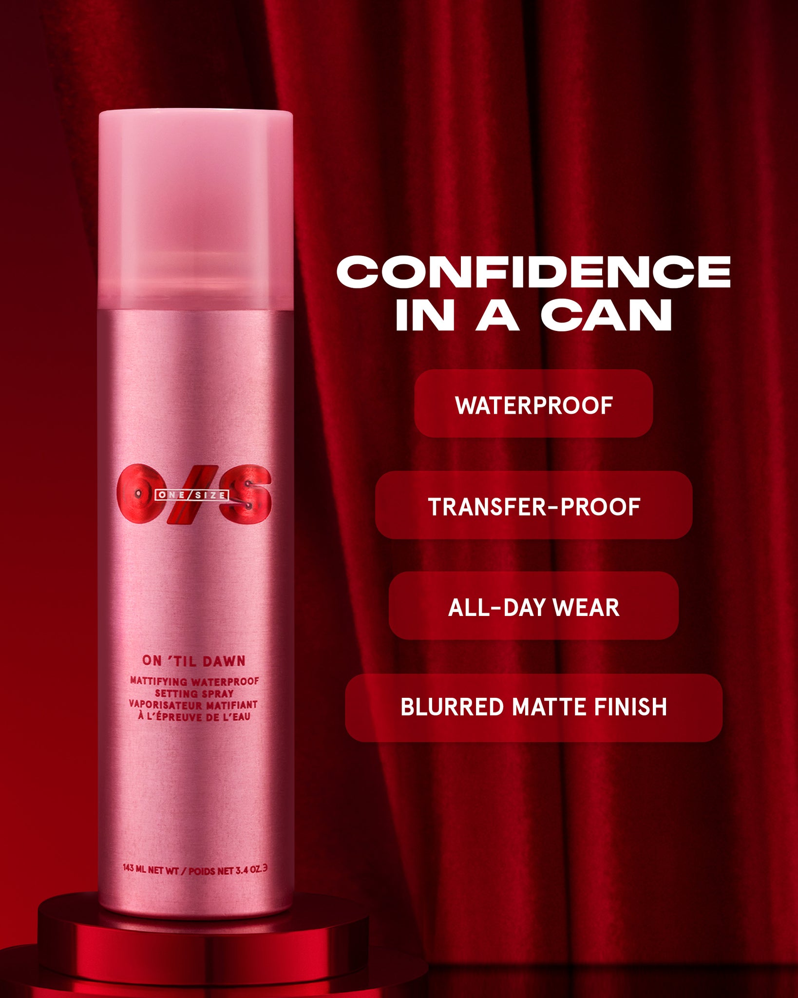 ONE SIZE On ‘Til Dawn Mattifying Waterproof Setting Spray - Image 3